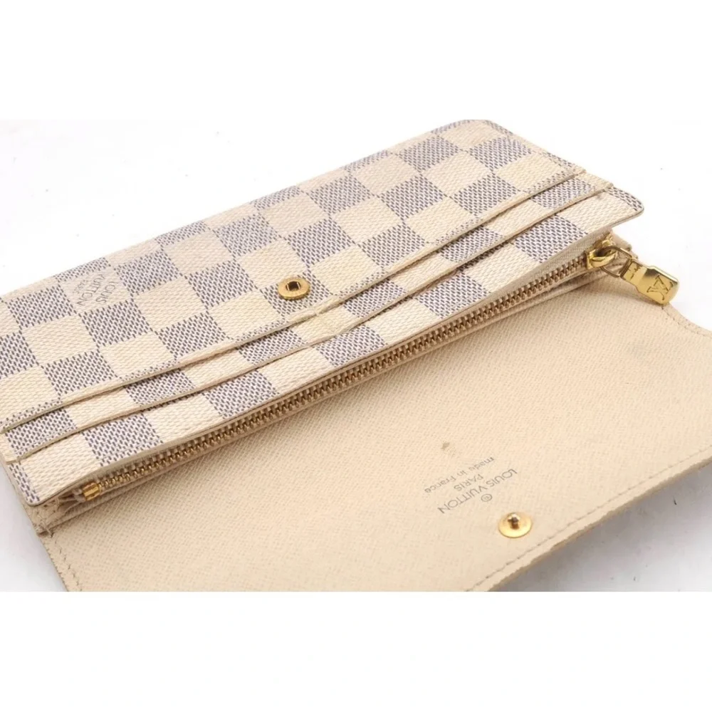 Auth Louis Vuitton Damier Azur Portefeuille Sarah Long Wallet - Picture 10 of 11